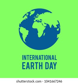 "International Earth Day" Text, World Illustration, Banner