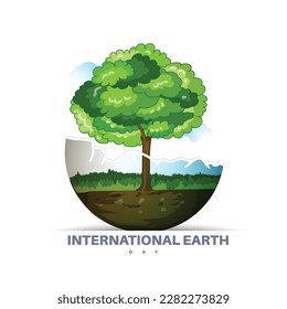 International Earth Day Vector creative,flyer,poster,banner design.  