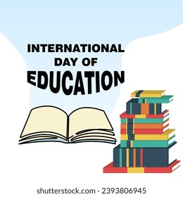 International Education Day, 24 January. International day of education vector.