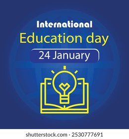International Education day celebration. January 24. International Day of Education background. Vector illustration Template.