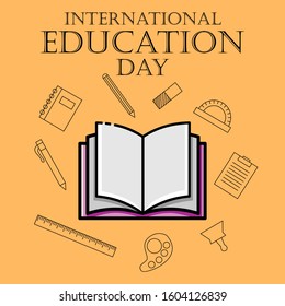 International education day. Vector illustration