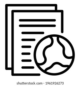 International education icon. Outline International education vector icon for web design isolated on white background