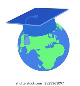 International education vector design element. Abstract customizable symbol for infographic with blank copy space. Editable shape for instructional graphics. Visual data presentation component