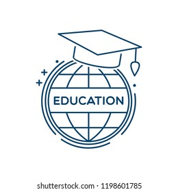 International education. Vector icon.