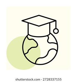 Vector de Educación internacional, píxel perfecto, archivo ilustrador 