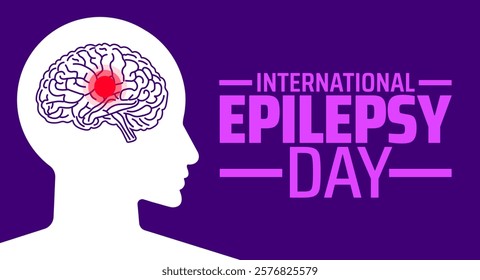 International Epilepsy Day background banner or poster design template. observed every year in February. Holiday concept. Use to any Template, card, poster, placard, template.