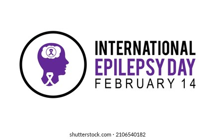 International Epilepsy Day, February 14. Vector template Design for banner, card, poster, background.