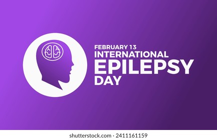 International Epilepsy Day observed every year on february 12. Vector health banner, flyer, poster and social medial template design.