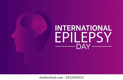 International Epilepsy Day observed every year on february 12. Vector health banner, flyer, poster and social medial template design.