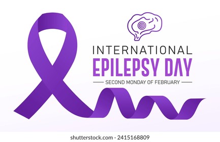International Epilepsy Day is observed every year in February 12. Vector illustration on the theme of International Epilepsy Day. Template for banner, greeting card, poster with background.