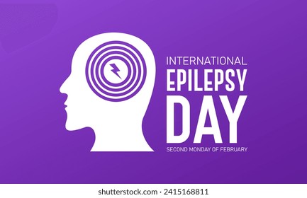 International Epilepsy Day is observed every year in February 12. Vector illustration on the theme of International Epilepsy Day. Template for banner, greeting card, poster with background.