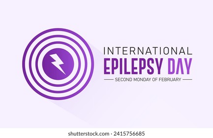 International Epilepsy Day is observed every year in February 12. Vector illustration on the theme of International Epilepsy Day. Template for banner, greeting card, poster with background.