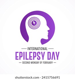 International Epilepsy Day is observed every year in February 12. Vector illustration on the theme of International Epilepsy Day. Template for banner, greeting card, poster with background.