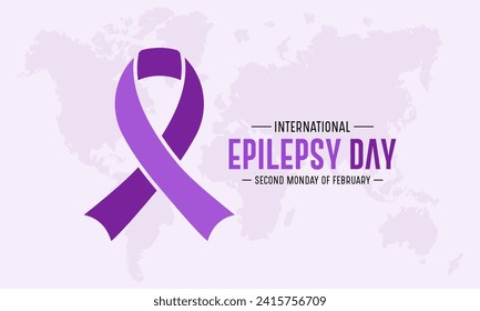 International Epilepsy Day is observed every year in February 12. Vector illustration on the theme of International Epilepsy Day. Template for banner, greeting card, poster with background.