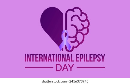 International Epilepsy Day observed every year on february 12. Vector health banner, flyer, poster and social medial template design.