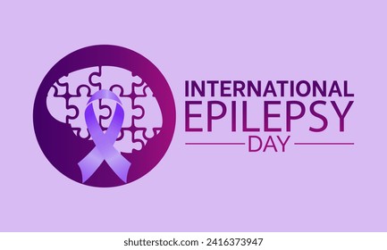 International Epilepsy Day observed every year on february 12. Vector health banner, flyer, poster and social medial template design.