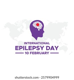 International Epilepsy Day observed every year on February 10. Vector Epilepsy banner, flyer, poster and social medial template design.