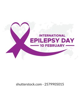 International Epilepsy Day observed every year on February 10. Vector Epilepsy banner, flyer, poster and social medial template design.