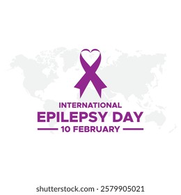 International Epilepsy Day observed every year on February 10. Vector Epilepsy banner, flyer, poster and social medial template design.