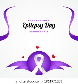 International Epilepsy Day Vector Design Template Background