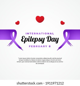 International Epilepsy Day Vector Design Template Background