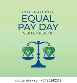 International Equal Pay Day. Flat art design. Good for celebration template usage. eps 10.