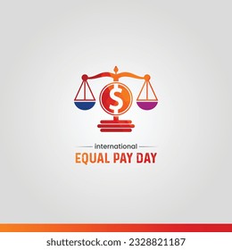 International Equal Pay Day. man and woman equal pay day concept.