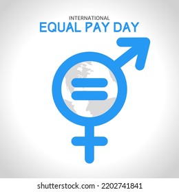 International equal pay day symbol. Suitable for Poster, Banners, campaign and greeting card. 