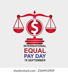 international equal pay day vector logo