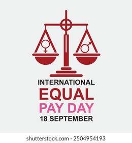international equal pay day vector logo
