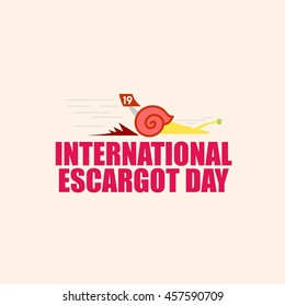 International escargot day. Vector illustration. Great for greeting card