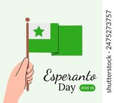 International Esperanto Day vector illustration