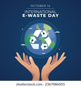 International E-Waste Day vector design template good for celebration usage. e waste vector illustration. flat design. vector eps 10.