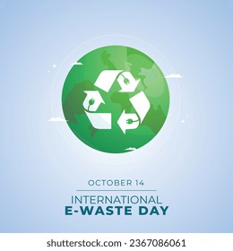 International E-Waste Day vector design template good for celebration usage. e waste vector illustration. flat design. vector eps 10.