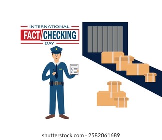 International Fact Checking day. Template for background, banner, card, poster.