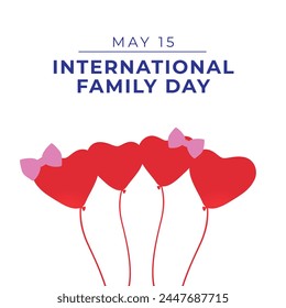 International Family Day design template. family vector illustrattion. heart vector. eps 10. flat design.