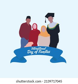 International Family Day Vector. Illustration of a family image. Good for International Family Day greetings. Simple and Elegant Design