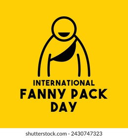 Día Internacional de Fanny Pack. El segundo sábado de marzo de cada año. Eps 10.