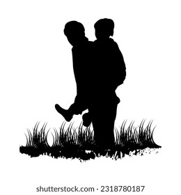 international fathers day silhouette design