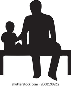International father's day silhouette vector design
