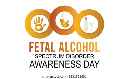 International Fetal Alkohol Spektrum Disorder Bewusstsein Monat wird jedes Jahr im September beobachtet. Für Banner, Poster, Karte und Hintergrund Design.