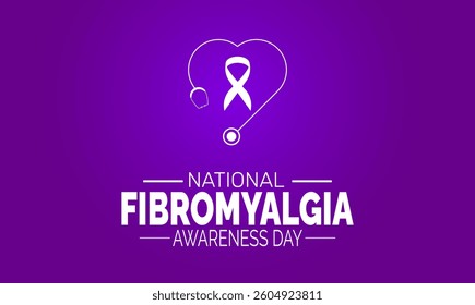 International Fibromyalgia Awareness Day. Holiday concept. perfect for  Background Template, placard, Banners, Cards, Posters design template, Classic Social Media Post with text inscription.