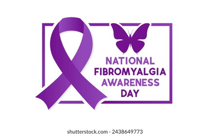 Día Internacional de Concientización sobre la Fibromialgia, 12 de mayo. Ilustración vectorial sobre el tema de la Fibromialgia Mundial y el Síndrome de Fatiga Crónica Día de Concienciación diseño de banner.