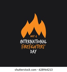 International Fire Fighters' Day Logo Vector Template