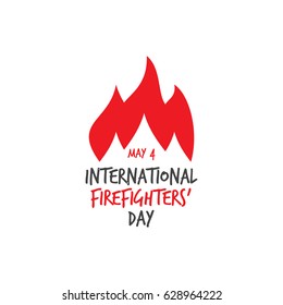 International Fire Fighters' Day Logo Vector Template