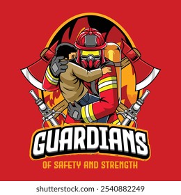 International Firefighter Day May 4 Celebration Vector Illustration for sticker, poster, flyer, brochure, invitation, greeting card, banner, campaign, t-shirt, apparel, social media, template