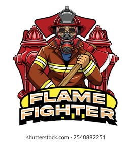 International Firefighter Day May 4 Celebration Vector Illustration for sticker, poster, flyer, brochure, invitation, greeting card, banner, campaign, t-shirt, apparel, social media, template