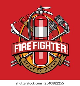 International Firefighter Day May 4 Celebration Vector Illustration for sticker, poster, flyer, brochure, invitation, greeting card, banner, campaign, t-shirt, apparel, social media, template