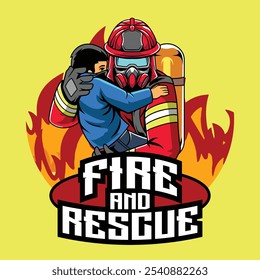 International Firefighter Day May 4 Celebration Vector Illustration for sticker, poster, flyer, brochure, invitation, greeting card, banner, campaign, t-shirt, apparel, social media, template