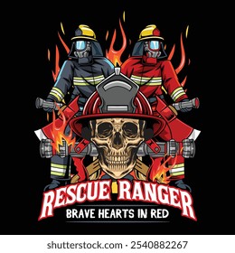 International Firefighter Day May 4 Celebration Vector Illustration for sticker, poster, flyer, brochure, invitation, greeting card, banner, campaign, t-shirt, apparel, social media, template